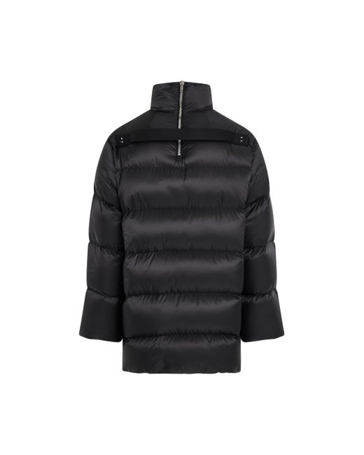 Rick Owens Black Moncler X Cyclopic Coat, Long Sleeves, , 100% Polyester for men