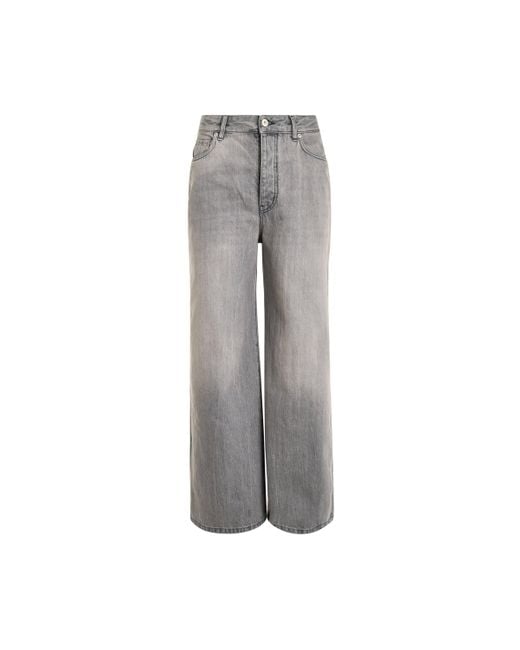 Loewe Gray High Waisted Jeans, Melange, 100% Cotton
