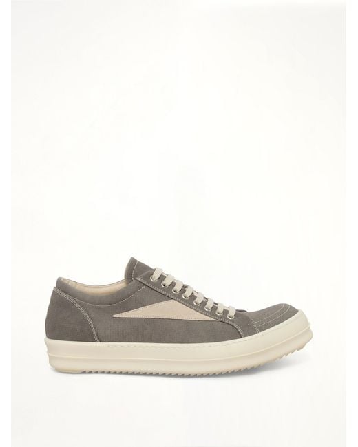 Rick Owens White Lido Denim Vintage Sneaks for men