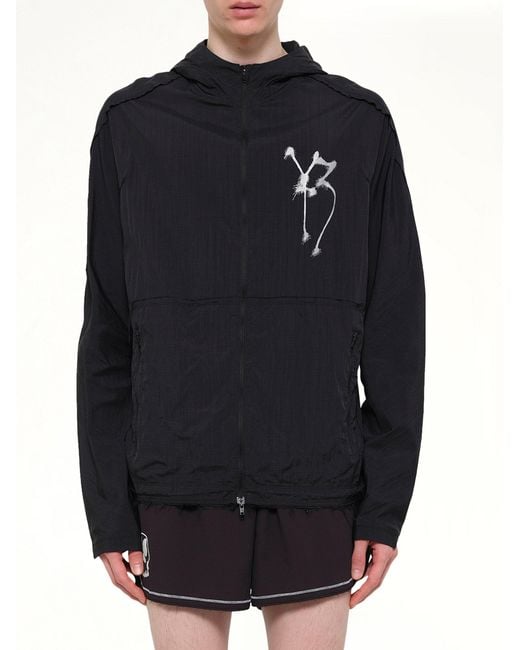Y-3 Blue Skull Motif Run Jacket for men