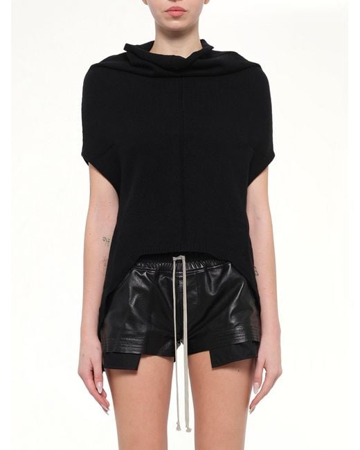 Rick Owens Black Cashmere Sl Shroud