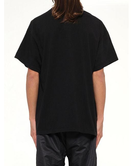 Daniel Patrick Black Vertical Logo T-Shirt for men