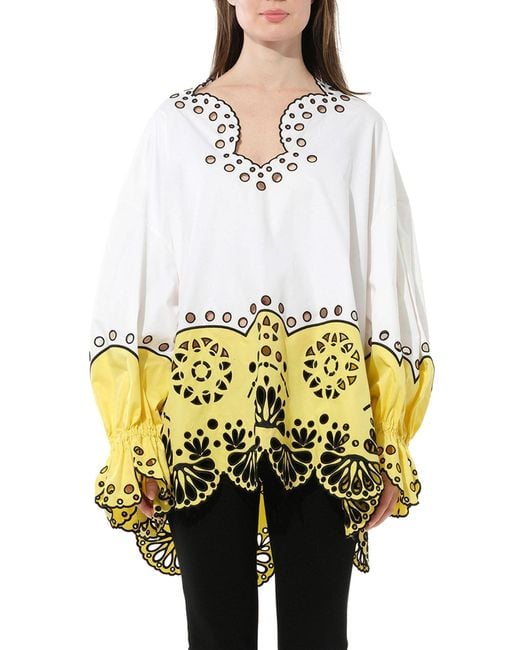 Emilio Pucci Yellow Long Sleeve Blouse