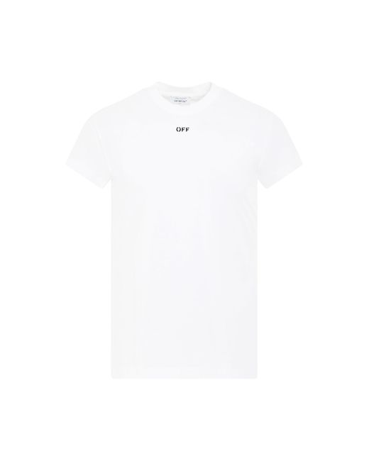 Off-White c/o Virgil Abloh White Off- 'Off Stamp Shaped T-Shirt, Short Sleeves, 100% Cotton, Size: Small for men