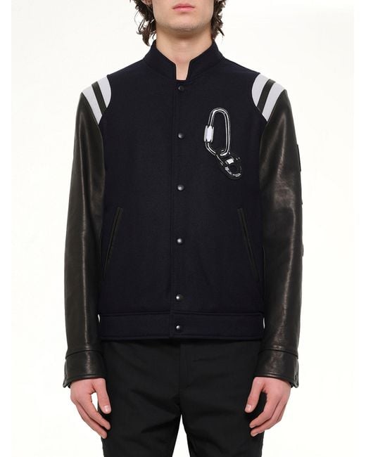Lanvin Black Baseball Jacket for men