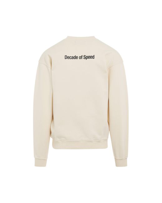 Represent White Decade Of Speed Sweater, Long Sleeves, , 100% Cotton for men