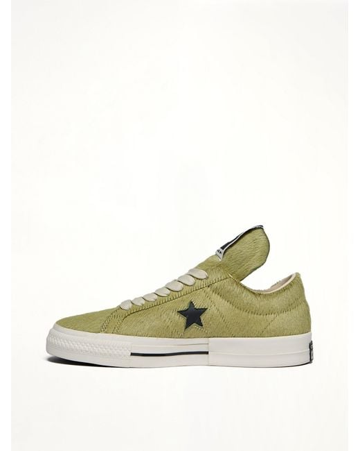 Rick Owens Green One Star Fur Sneaker A14797C for men