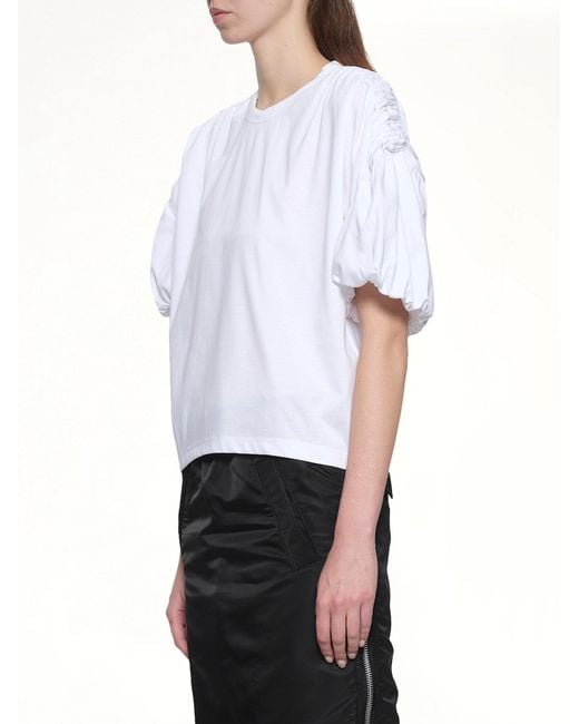Noir Kei Ninomiya White Cotton Ponte T-Shirt