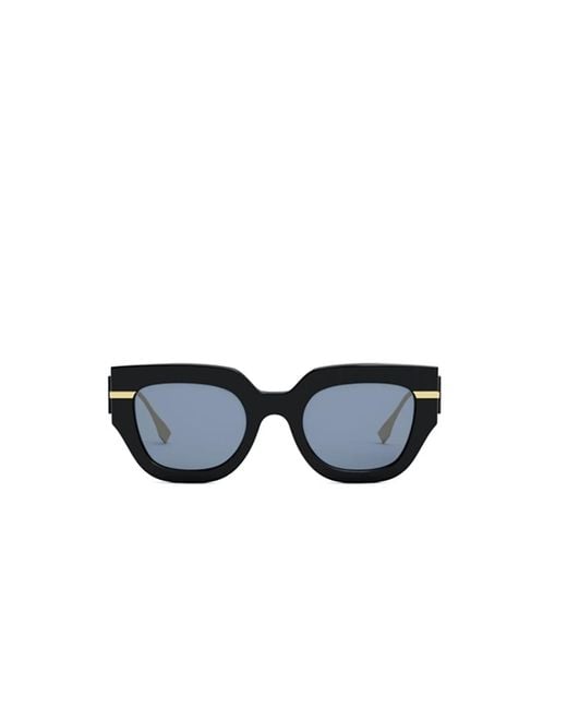 Fendi Blue Fe40097I 5101V Acetate Sunglasses