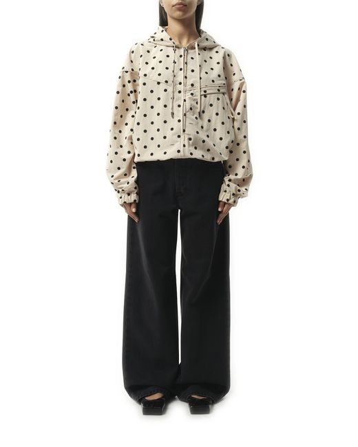 Jacquemus Brown Le Blouson Bateau Dots Logo, Long Sleeves, 100% Polyester