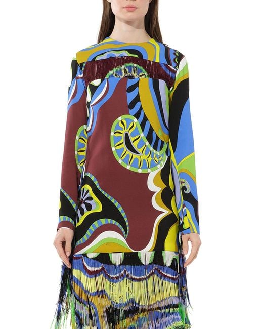 Emilio Pucci Blue Tassel Drs