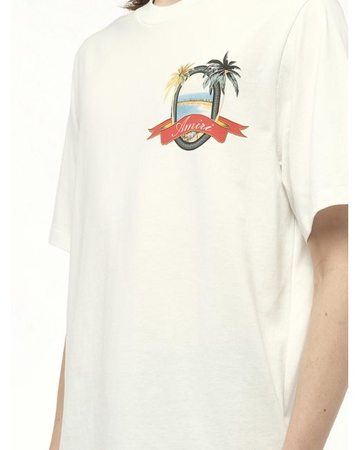 Amiri Natural Ma Paradise T-Shirt, 100% Cotton, Size: Small for men