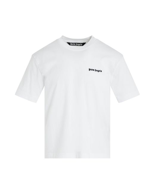 Palm Angels White Classic Logo Tripack T-Shirt, Short Sleeves, 100% Cotton for men