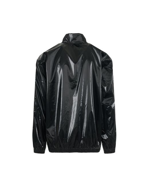 Doublet Black 'Laminate Track Jacket, Long Sleeves, , 100% Polyester, Size: Small for men