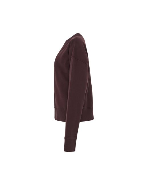 Maison Margiela Purple Upside Down Logo Cotton Sweatshirt, Round Neck, Long Sleeves, , 100% Cotton