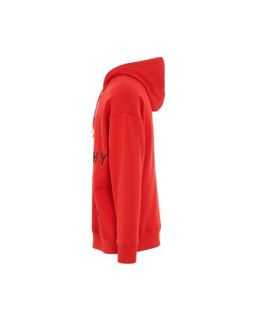 Givenchy Red Slim Fit Hoodie, Long Sleeves, , 100% Cotton for men