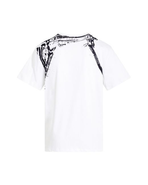 Alexander McQueen White 'Harness Print T-Shirt, Short Sleeves, /, 100% Cotton, Size: Small for men