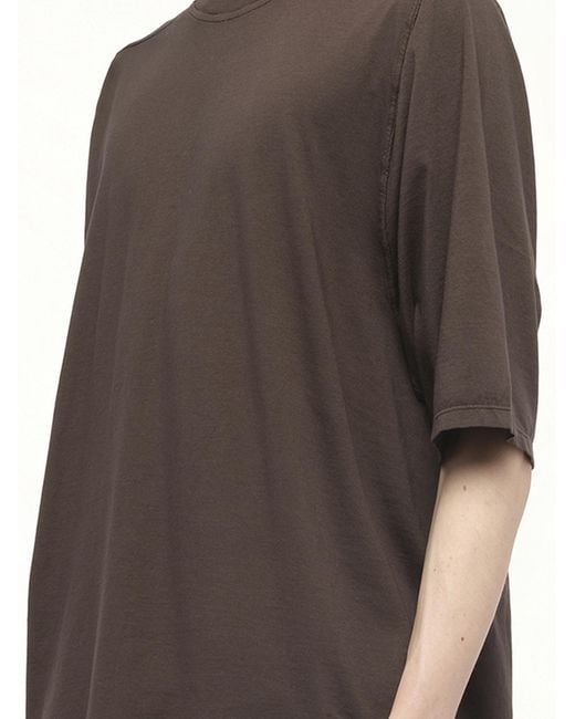 Rick Owens Gray Jumbo Ss T-Shirt, Short Sleeves, 100% Cotton for men