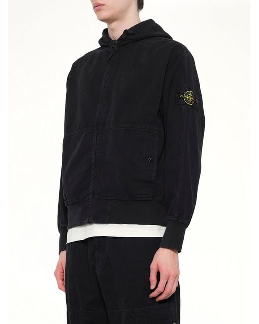 Stone Island Black 6100068 Hoodie Sweater for men