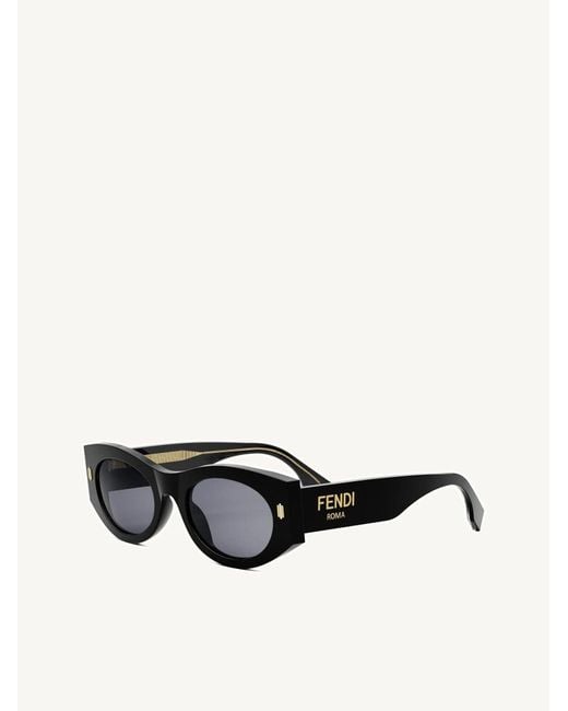 Fendi Black Fe40125F 5301V Acetate Sunglasses
