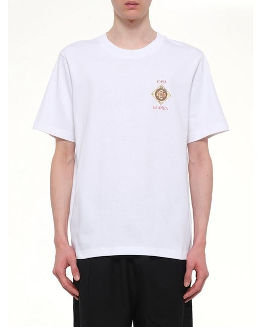 Casablanca White Plafond Orne De Musique Classic T-Shirt for men