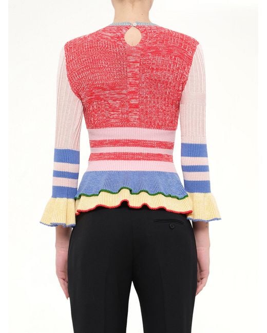 McQueen Red Crew Neck Sweater