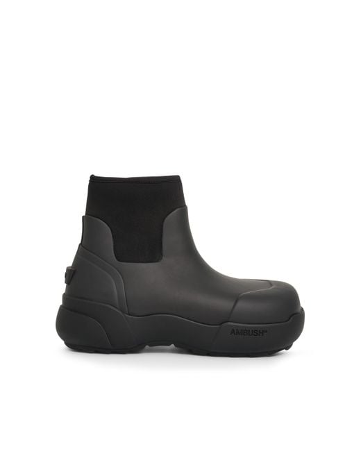 Ambush Black Rubber Boots, , 100% Rubber for men