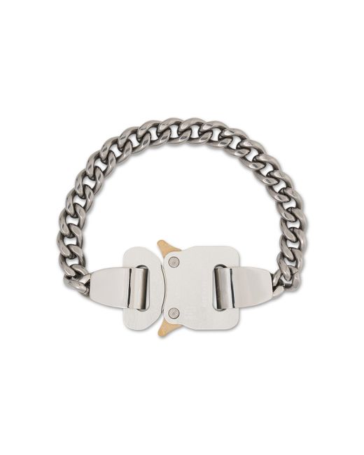 1017 ALYX 9SM Metal Buckle Bracelet In Silver in Metallic for Men