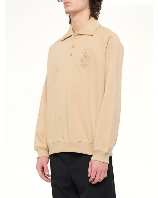 Casablanca Natural Punto Collared Sweatshirt for men