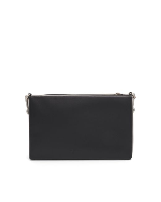 Off-White c/o Virgil Abloh Black Off- Block Stud Pouch Quote, /, 100% Leather