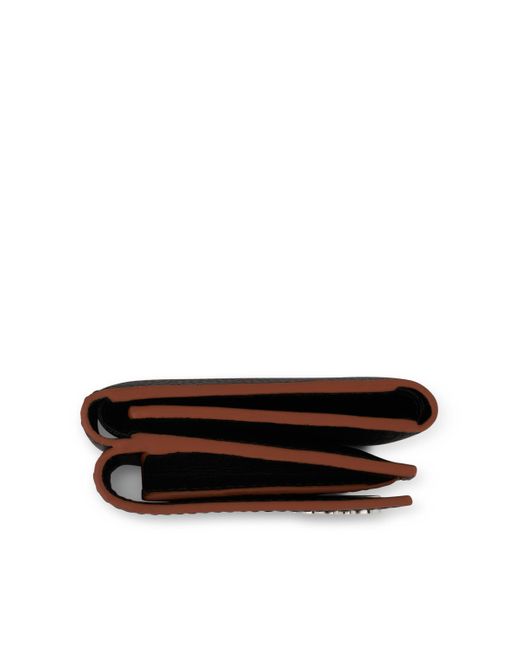 Loewe Black Anagram Trifold Wallet Pebble Grain Calfskin, , 100% Leather