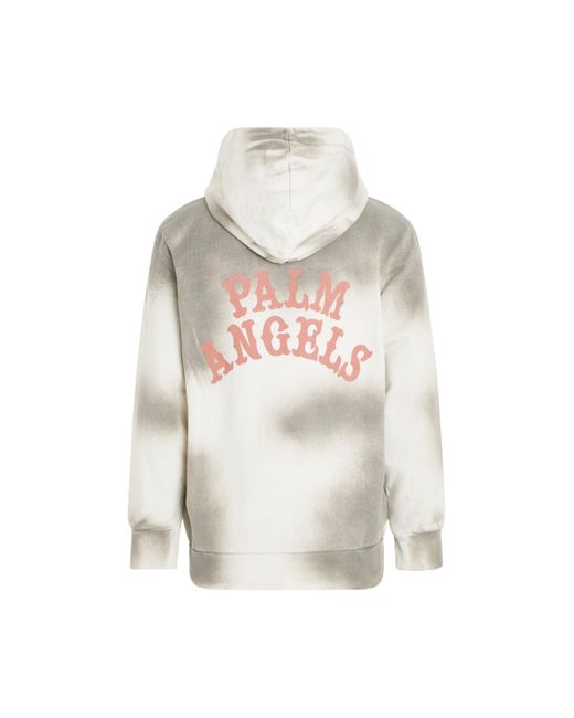 Palm Angels Gray 'Dice Game Tie Dye Hoodie, Long Sleeves, 100% Cotton, Size: Small for men