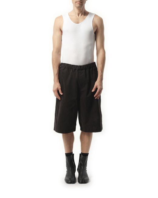 Entire studios Black Boxing Shorts, 100% Cotton, Size: Small for men