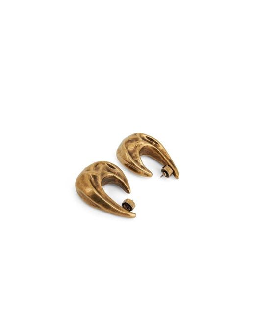 Khaite White Olivia Medium Hoop Earrings