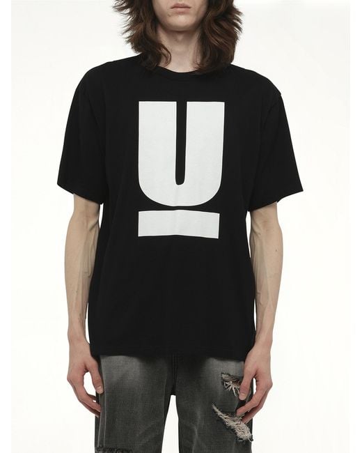 Undercover Black Printed T-Shirt for men