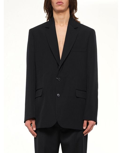Maison Margiela Black Foldable Collar Blazer for men