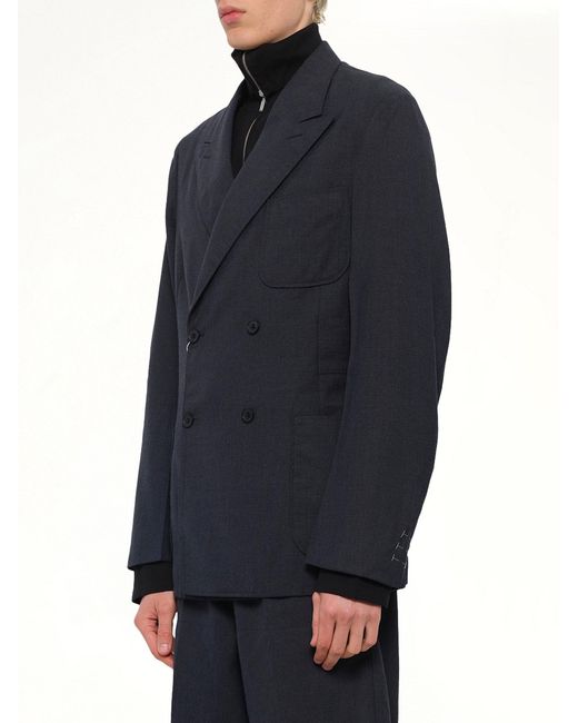 Maison Margiela Blue Wool Jacket for men