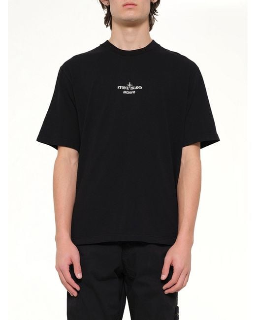 Stone Island Black 2100023 Ss T-Shirt for men