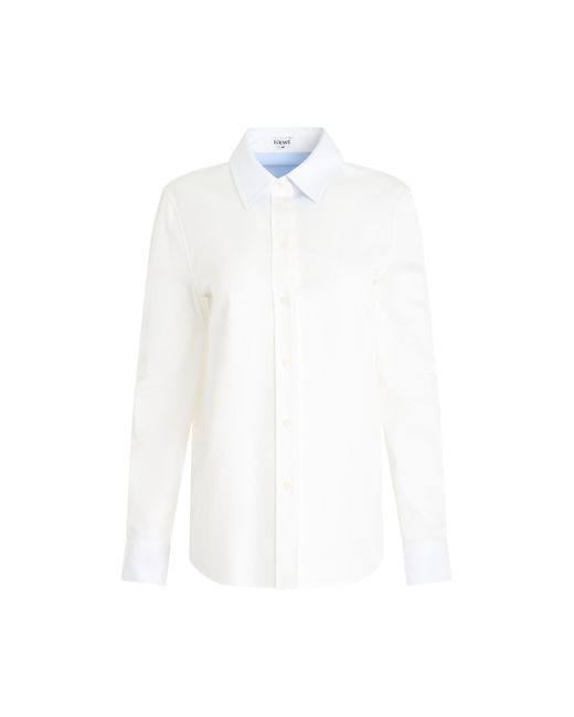 Loewe White Cotton Shirt, Long Sleeves, , 100% Cotton