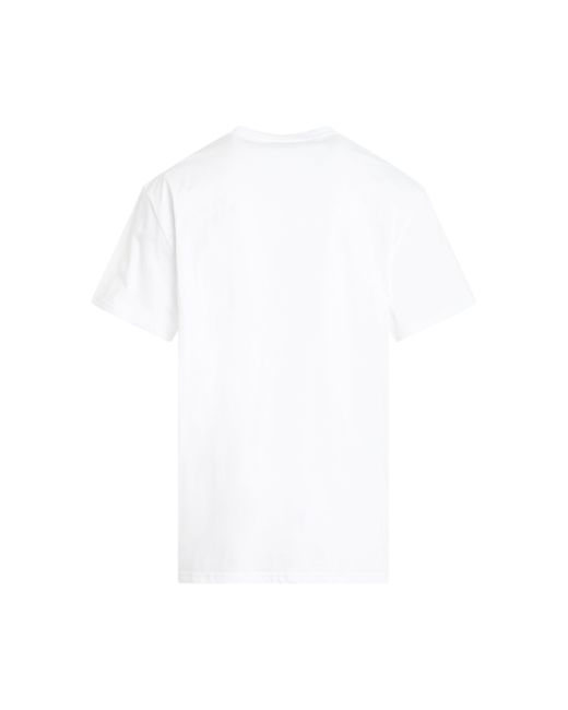 Alexander McQueen White Graffiti Print T-Shirt, Round Neck, Short Sleeves, /Mix, 100% Cotton, Size: Large for men