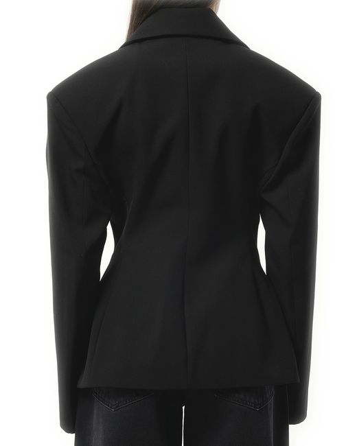 Jacquemus Black La Veste Norma, Long Sleeves, 100% Wool