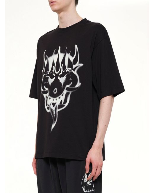 Y-3 Black Yaksha Graphic T-Shirt for men