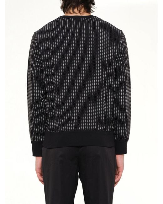 McQueen Black Embroidered Skull Sweatshirt for men