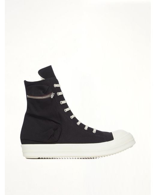 Rick Owens Black Cargo Sneaks for men