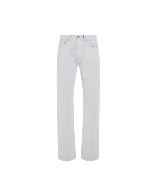 Maison Margiela Gray Bianchetto Straight Leg Jeans, , 100% Cotton for men