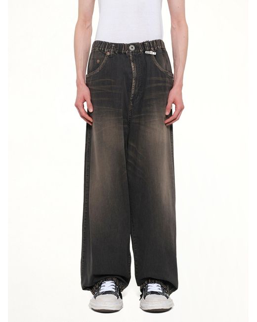 Maison Mihara Yasuhiro Black Light Wide Jeans for men
