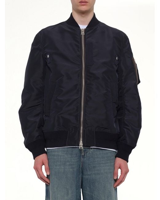 Sacai Blue Nylon Twill Blouson for men