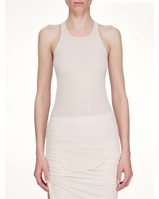 Rick Owens White Basic Rib Tank