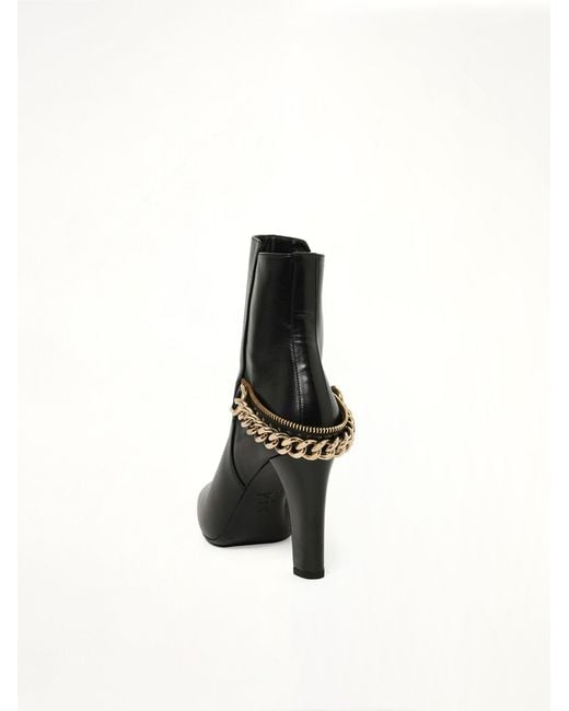 Lanvin Black Boots W/ Chain