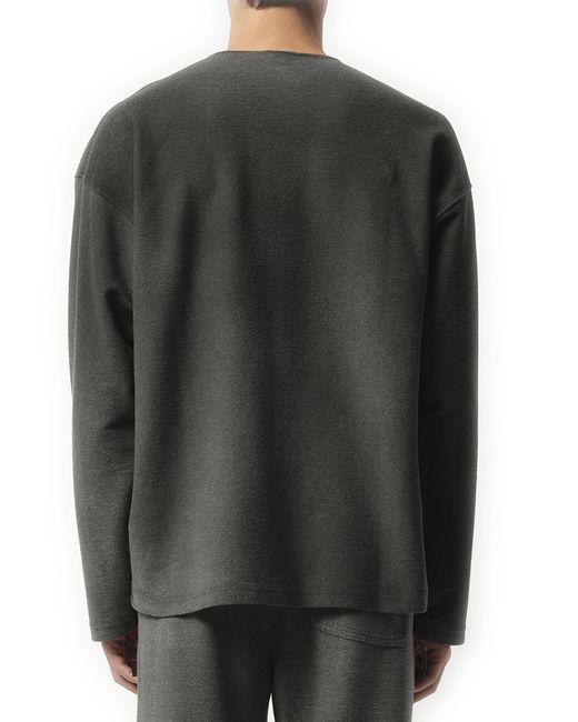DIESEL Green Runway Distressed Chest Sweater, 100% Cotton, Size: Large for men